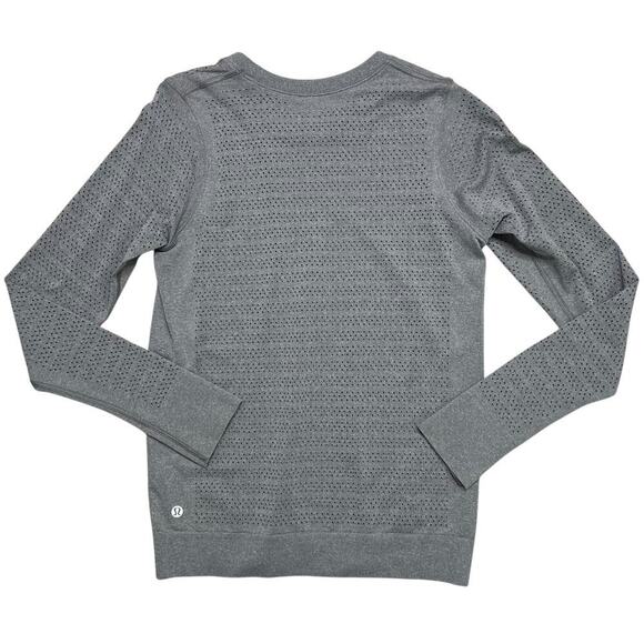 Lululemon Women’s Breeze By Long Sleeve Squad Activewear Shirt in Slate Gray - 8 - Picture 4 of 7